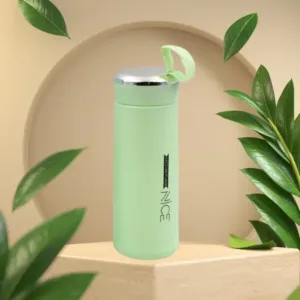 400ml Glass Water Bottle – Leak-Proof BPA-Free Drinking Bottle for Office, Gym, Travel & Daily Use ( green, OS )