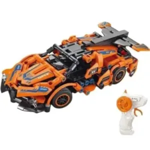 Lamborghini RC Car Kit for Kids & Adults | 2.4GHz Remote Control DIY Sports Car | Rechargeable STEM Building Toy with Openable Doors ( orange, Standard )