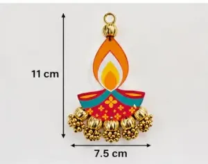 Handcrafted Diya Hanging – Set of 5, 6 Inch Diwali Wall Décor ( default, OS )