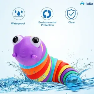 Colorful Finger Slug Toy – Multicolor Stretchable Caterpillar Fidget Toy for Kids ( multicolor, OS )