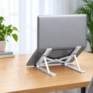 Foldable Adjustable Laptop Stand for Desk with Carry Bag ( default, OS )