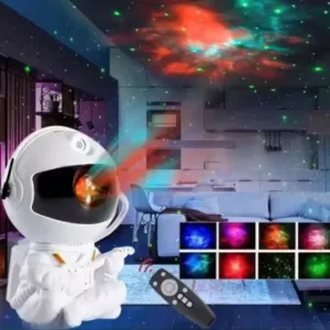 Astronaut Galaxy Projector Night Light 360 Degree Rotating Nebula Star LED Lamp with Remote Timer for Kids Bedroom and Home Decor ( default, Standard )