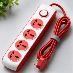 High Quality 7-Socket Extension Board with On/Off Switch and 4 Meter Wire ( default, OS )