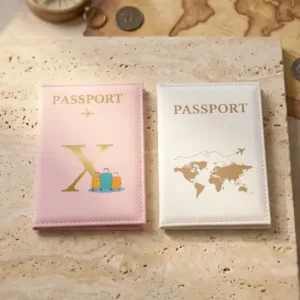Travel Passport Holder Wallet – Compact Multi-Compartment Organizer with Zip Closure 1pc ( default, OS )