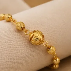 Bracelet for Girls & Women – Gold Plated Brass Adjustable Link Bracelet ( default, OS )