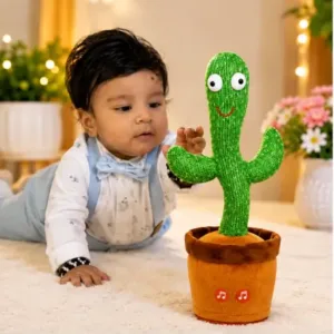 Dancing Musical Cactus Toy – Singing, Dancing Plush Interactive Sound Toy for Kids ( green, OS )