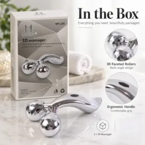 Velvet Wellness 3D Roller Face Massager – Y-Shaped Facial Massage and Skin Care Tool ( default, OS )