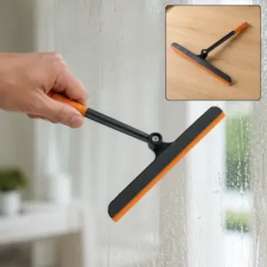 2 in 1 Window Glass Cleaning Wiper with Scrubber Pads & Long Handle ( default, OS )