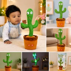 Dancing Musical Cactus Toy – Singing, Dancing Plush Interactive Sound Toy for Kids ( green, OS )