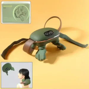 Heated Neck & Back Massager – Wireless Portable Shiatsu 4D Kneading Electric Massager for Relaxation ( green, OS )