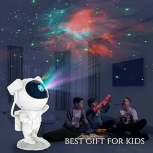 Astronaut Galaxy Projector Night Light 360 Degree Rotating Nebula Star LED Lamp with Remote Timer for Kids Bedroom and Home Decor ( default, Standard )