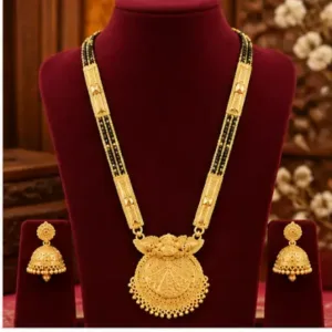 Hastkala Mangalsutra Set Combo No. 6 – Gold Plated Alloy Jewellery Set, 3 Pc ( default, OS )